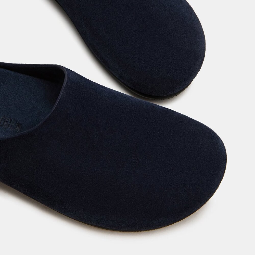 NEW Steve Madden Womens sz 7 Navy Suede mule shoes clog $119 msrp - Picture 4 of 6